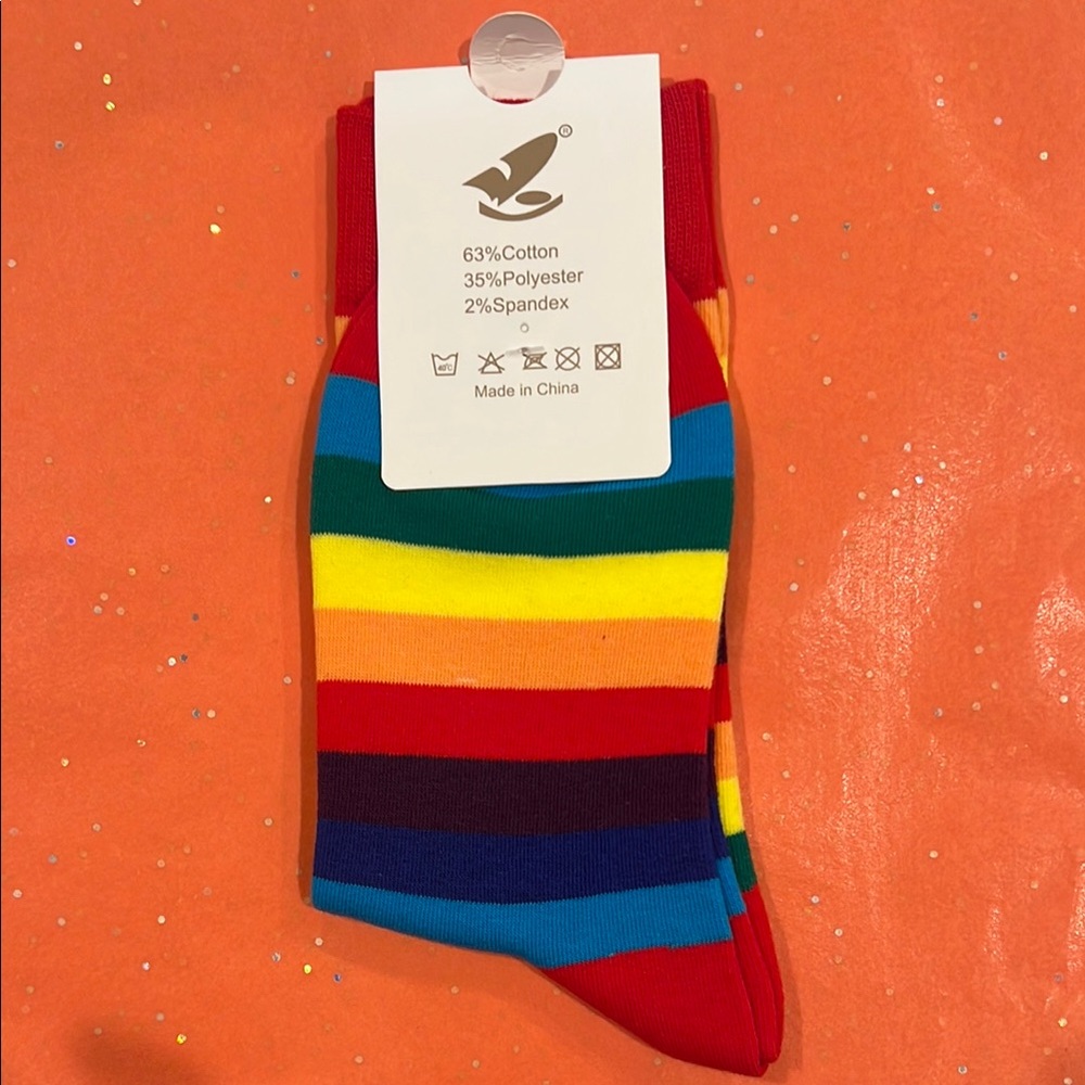Colorful Striped Rainbow Socks - Picture 2 of 2